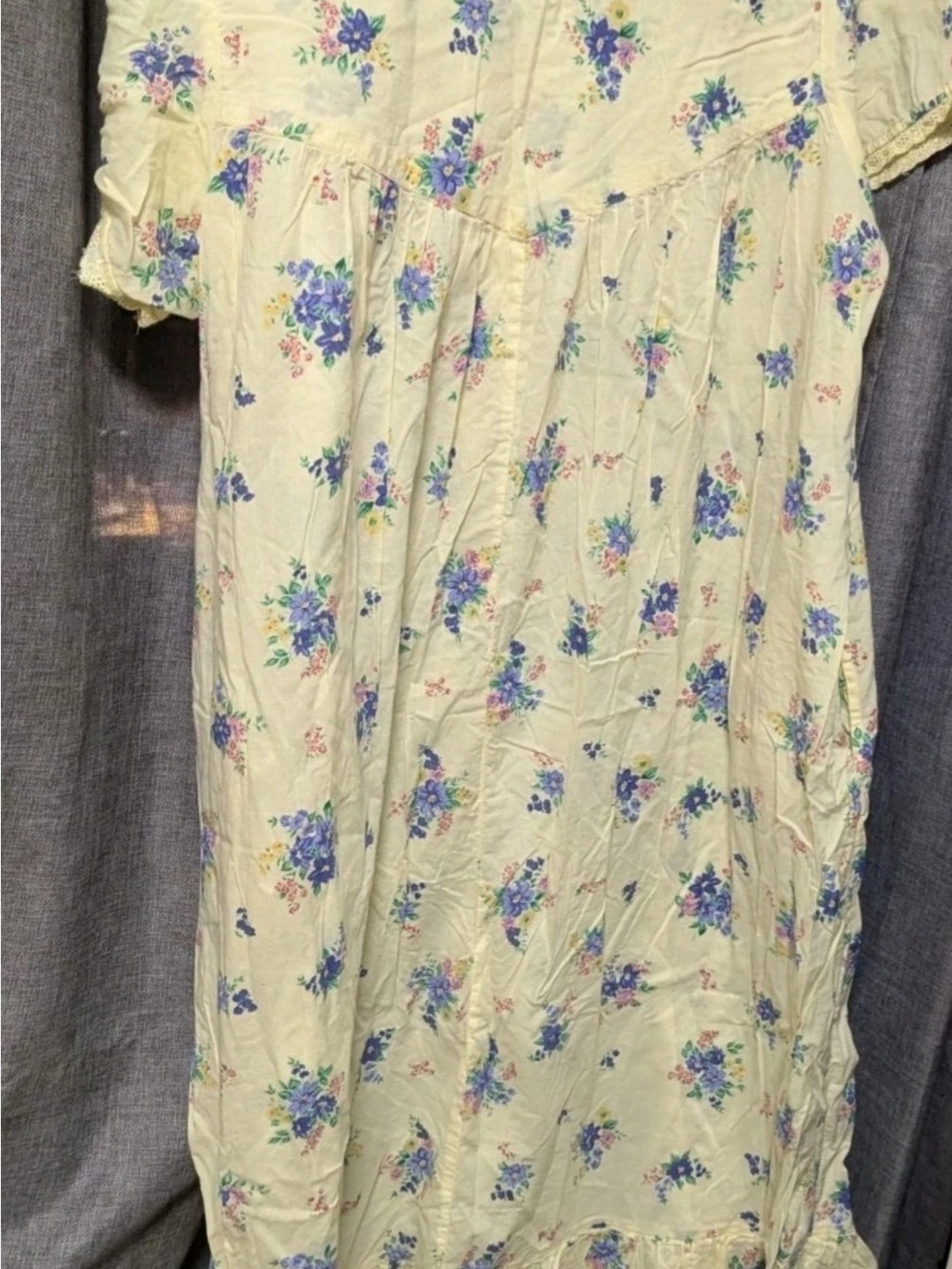 Romantic Yellow Size 18/20 Floral Summer House Dress Prarrie - Picture 3 of 7